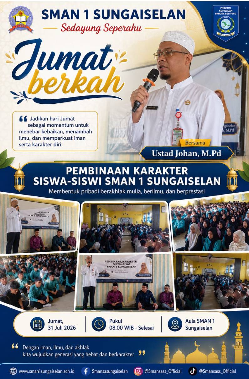 Jumat Berkah SMAN 1 Sungaiselan: Menanamkan Karakter Mulia Melalui Pembinaan Keagamaan